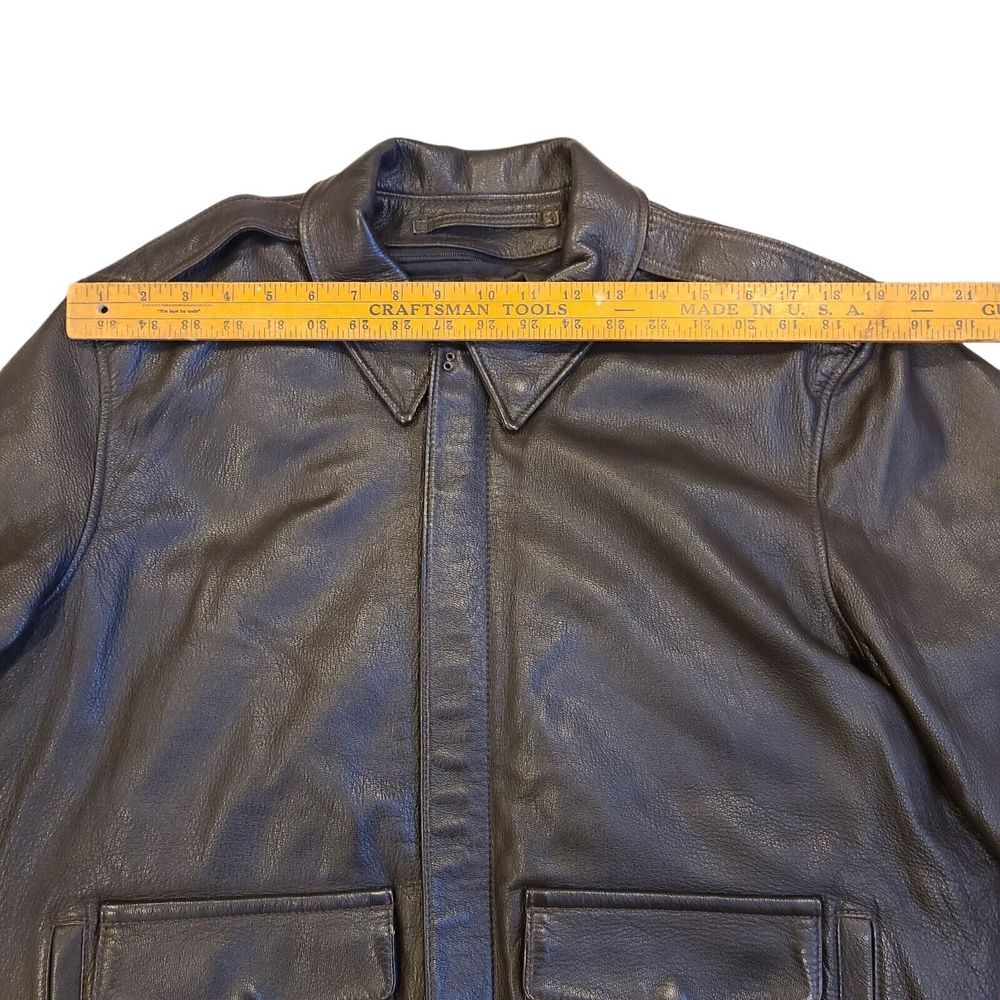Gibson & Barnes A-2 Leather Flight Aviator Bomber Jacket 42 Removable Vest Liner - Picture 12 of 15